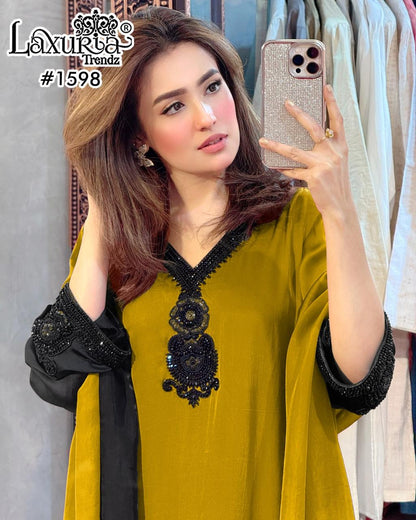 Design 1598 Laxuria Trendz Viscose Pakistani Readymade Suits Wholesaler India