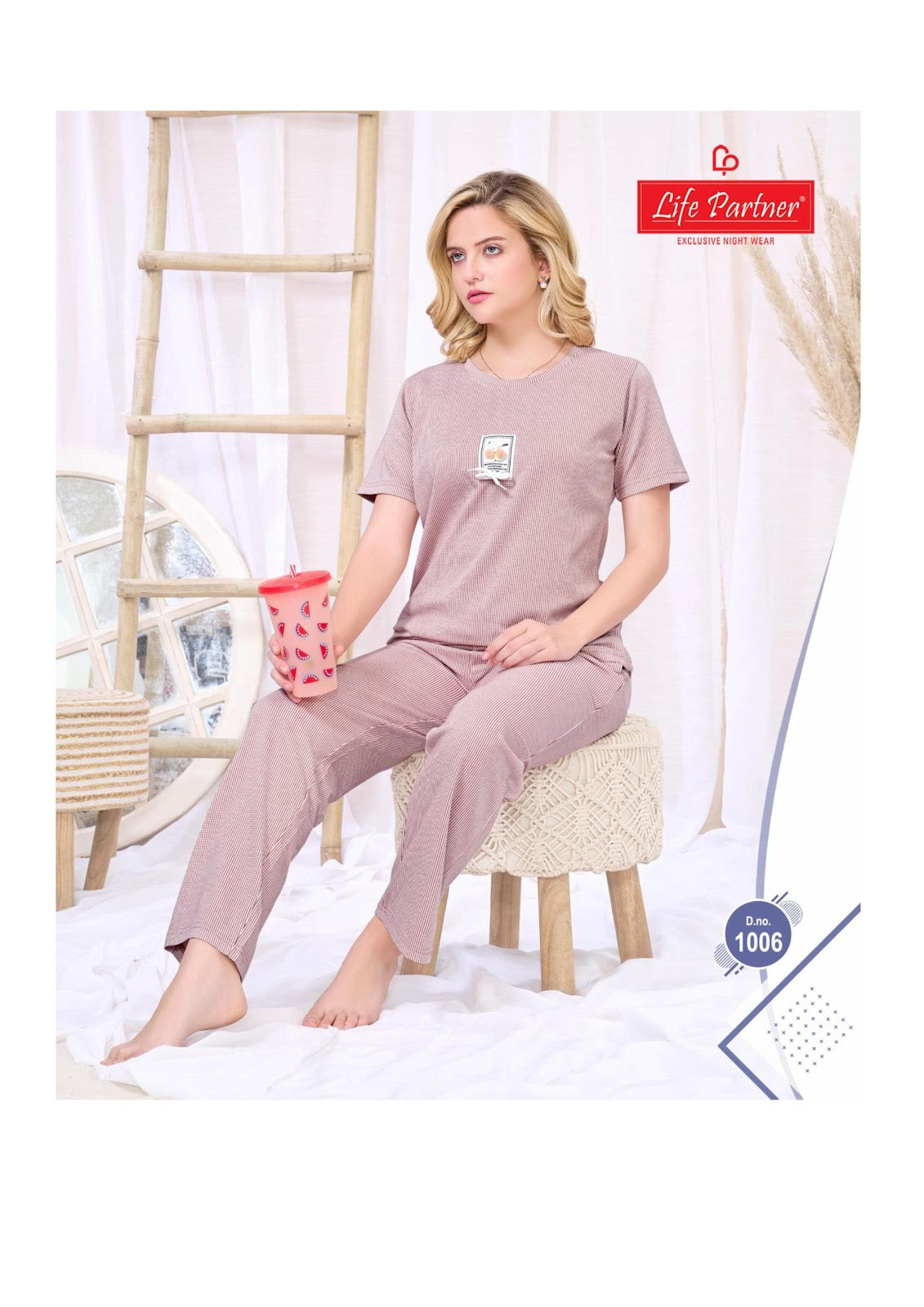 Design 15 Lining Life Partner Hosiery Co Ord Set Wholesale
