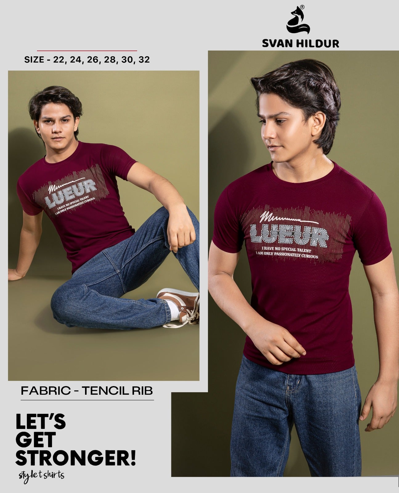 Design 160226 Svan Hildur Tencil Lycra Boys Tshirt Manufacturer