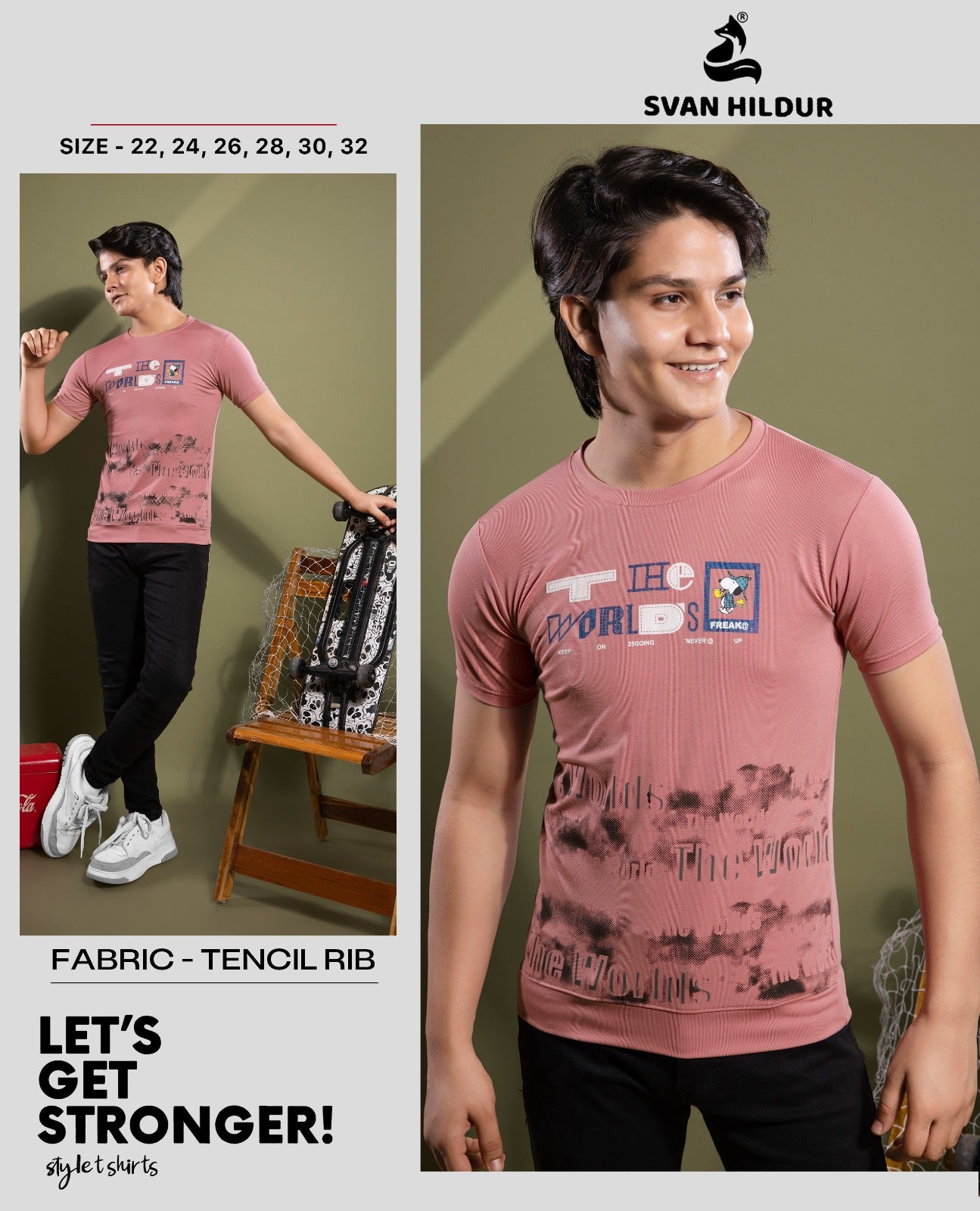 Design 160226 Svan Hildur Tencil Lycra Boys Tshirt Manufacturer
