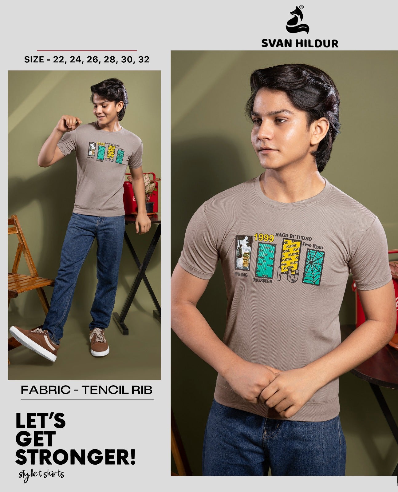 Design 160226 Svan Hildur Tencil Lycra Boys Tshirt Manufacturer