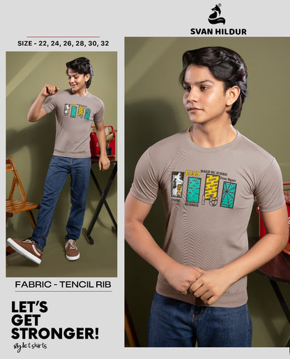 Design 160226 Svan Hildur Tencil Lycra Boys Tshirt Manufacturer