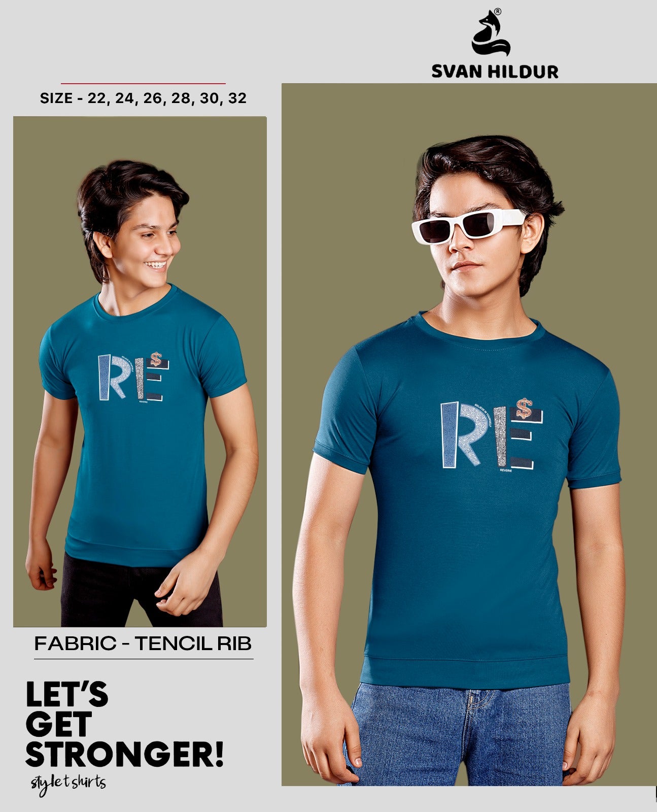 Design 160226 Svan Hildur Tencil Lycra Boys Tshirt Manufacturer