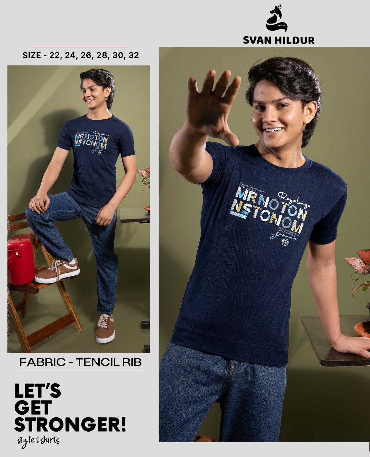 Design 160226 Svan Hildur Tencil Lycra Boys Tshirt Manufacturer