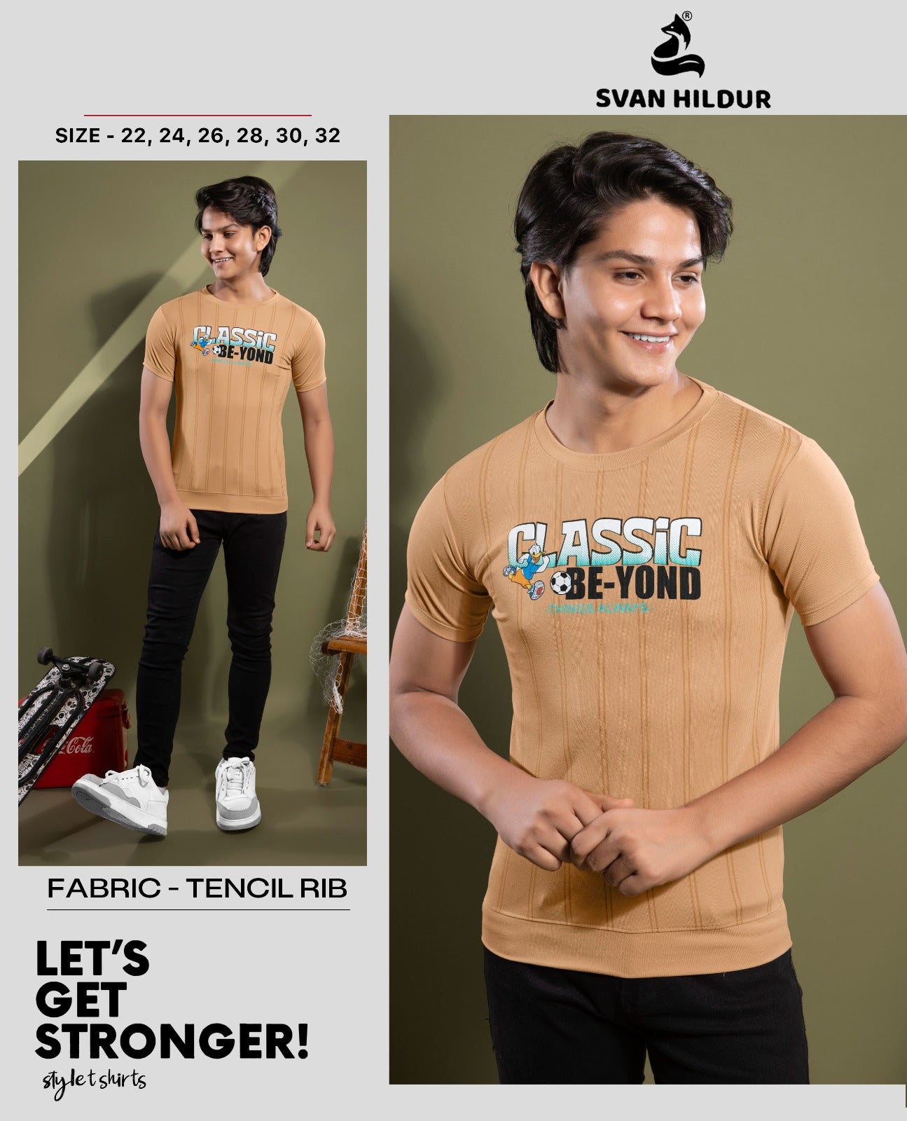 Design 160226 Svan Hildur Tencil Lycra Boys Tshirt Manufacturer