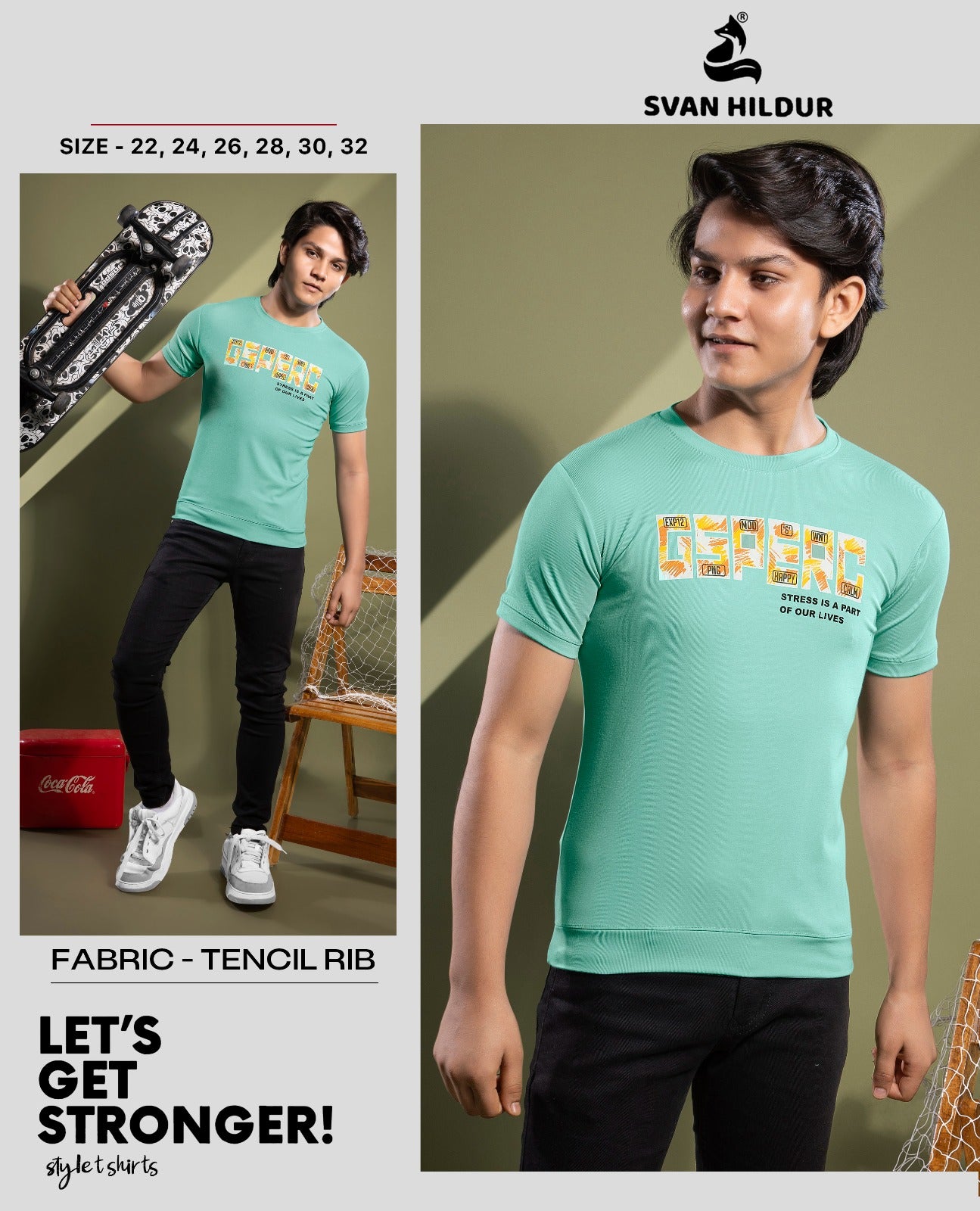 Design 160226 Svan Hildur Tencil Lycra Boys Tshirt Manufacturer