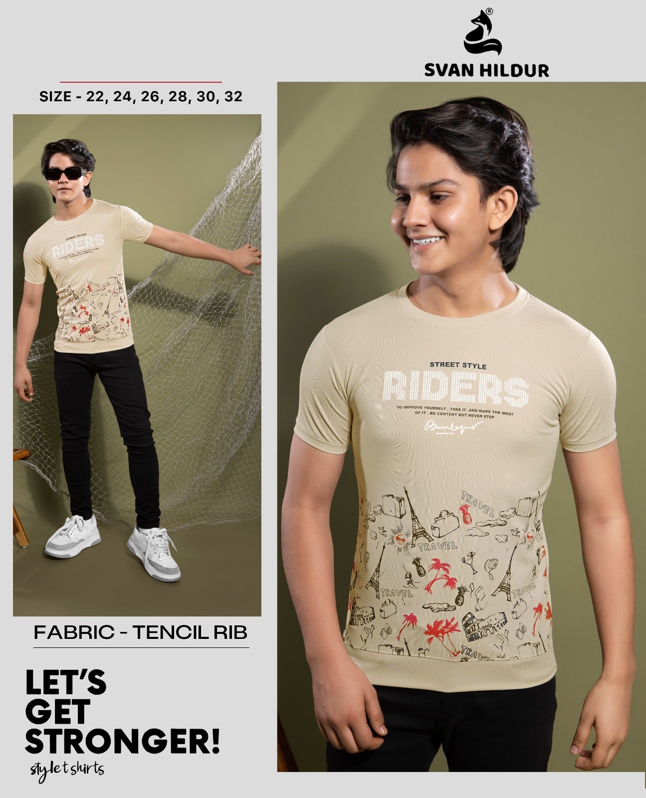 Design 160226 Svan Hildur Tencil Lycra Boys Tshirt Manufacturer