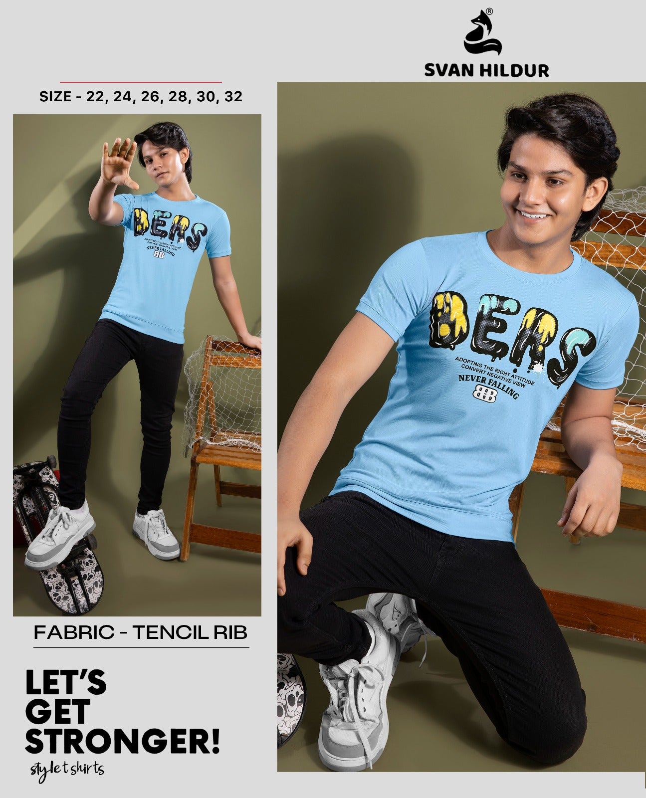 Design 160226 Svan Hildur Tencil Lycra Boys Tshirt Manufacturer