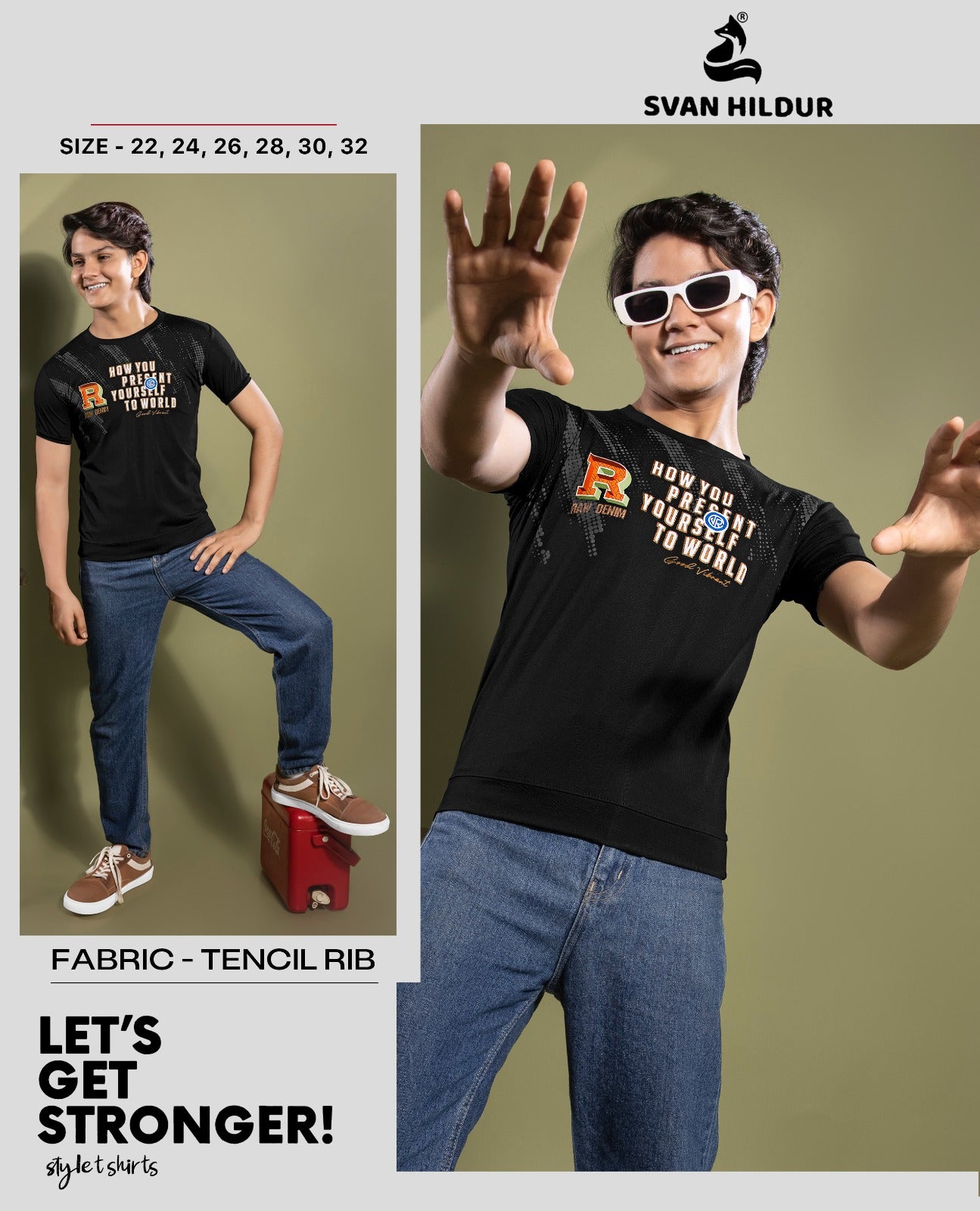 Design 160226 Svan Hildur Tencil Lycra Boys Tshirt Manufacturer