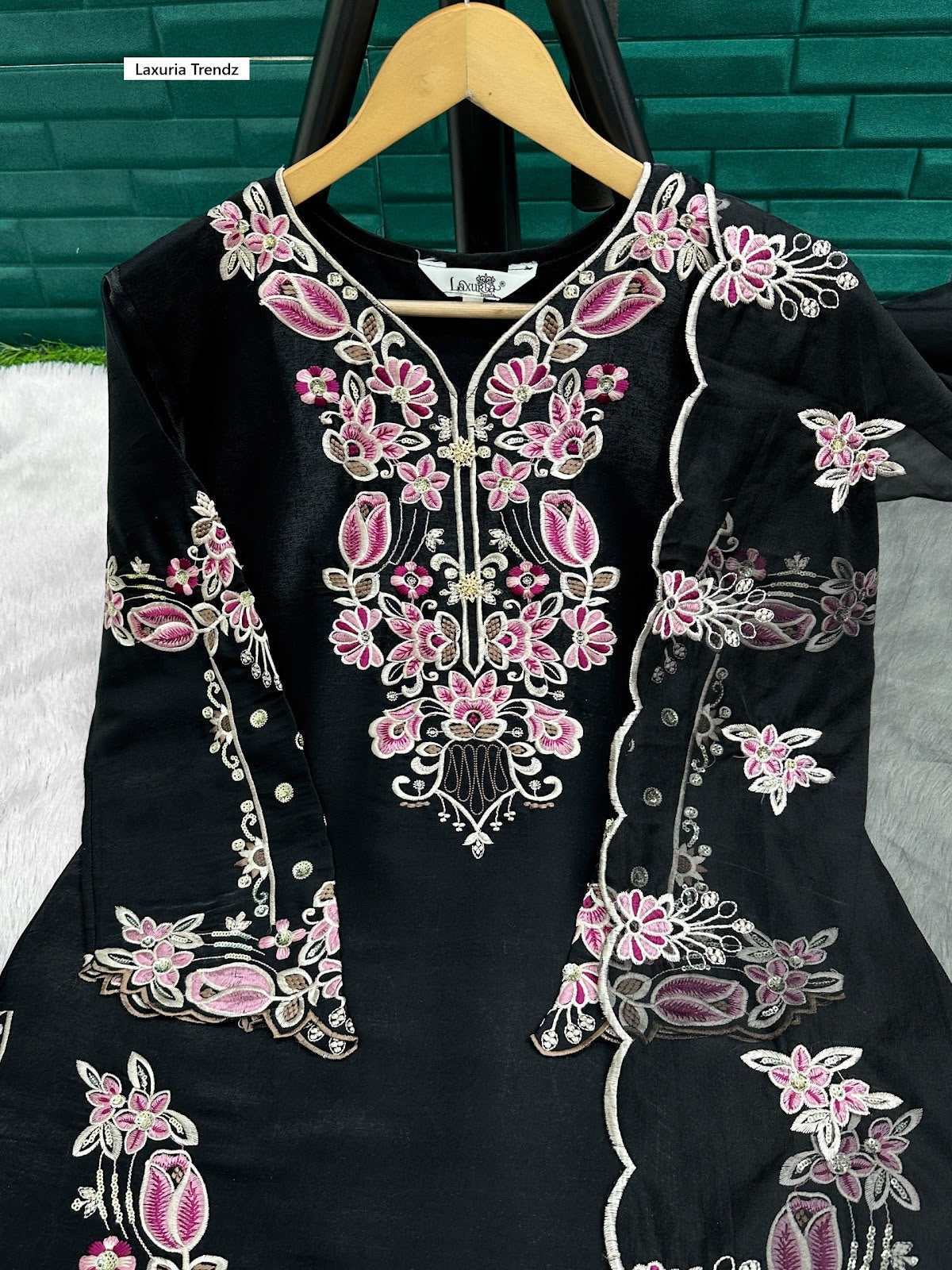 Design 1603 Laxuria Trendz Roman Pakistani Readymade Suits Wholesale Price