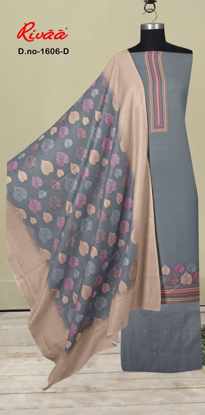 Design 1606 Rivaa Pashmina Suits Manufacturer