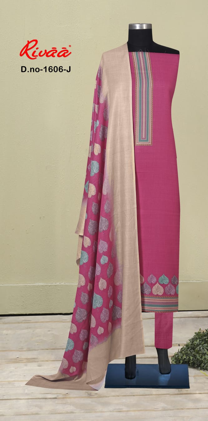 Design 1606 Rivaa Pashmina Suits Manufacturer
