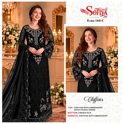 Design 160 Sofiya Chiffon Pakistani Salwar Suits Manufacturer Ahmedabad