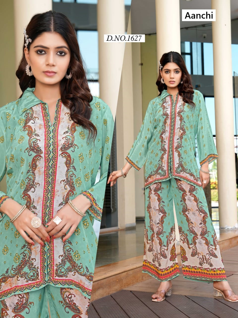 Design 1618-1620-1624-1627 Aanchi Natural Crape Co Ord Set Manufacturer Ahmedabad