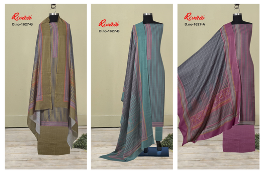 Design 1627 Rivaa Pashmina Suits Supplier