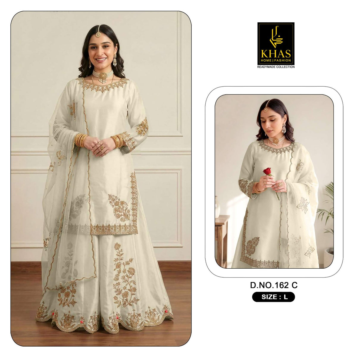 Design 162 Khas Satin Pakistani Readymade Suits Supplier Ahmedabad