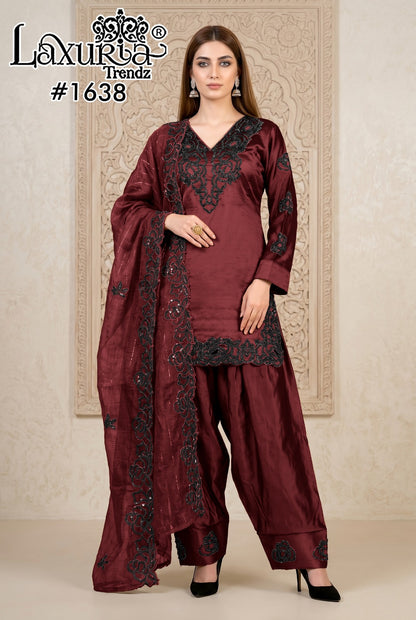 Design 1638 Laxuria Trendz Rangila Pakistani Readymade Suits Wholesale Rate