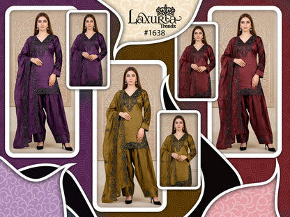 Design 1638 Laxuria Trendz Rangila Pakistani Readymade Suits Wholesale Rate