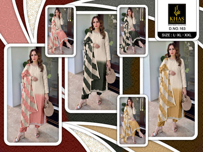 Design 163 Khas Satin Pakistani Readymade Suits Wholesale Price