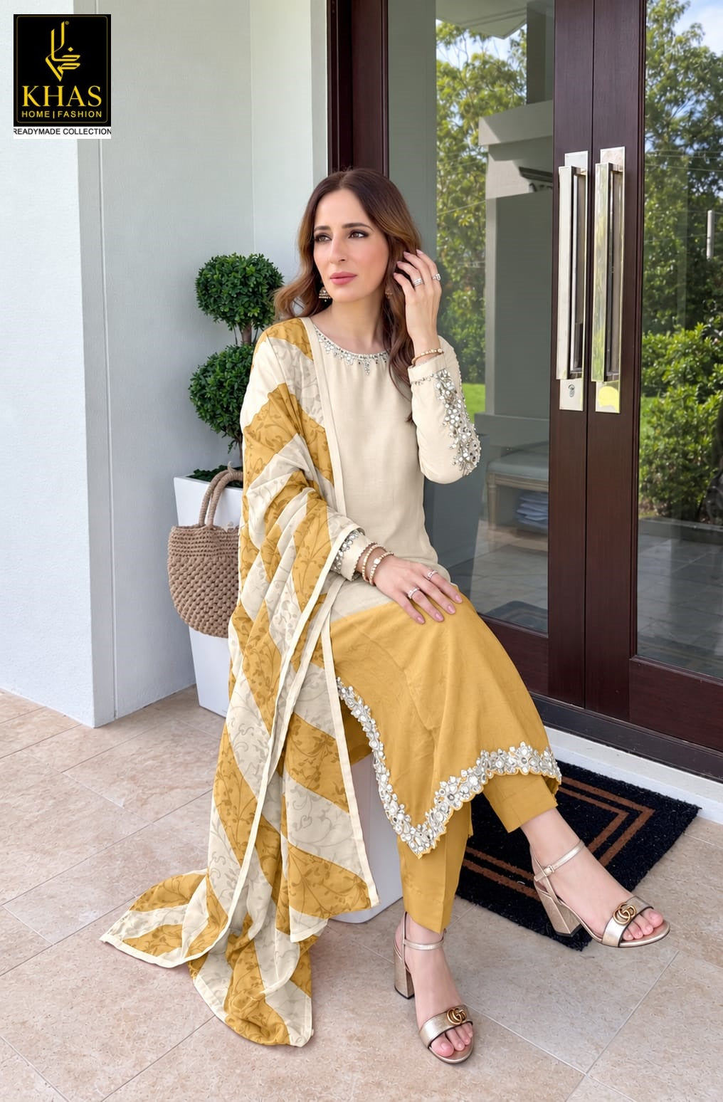 Design 163 Khas Satin Pakistani Readymade Suits Wholesale Price