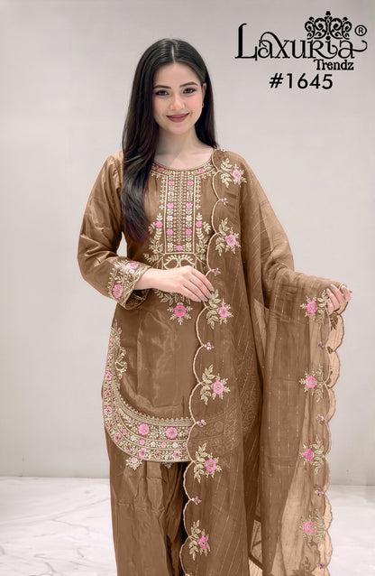Design 1645 Laxuria Trendz Silk Pakistani Readymade Suits Supplier India