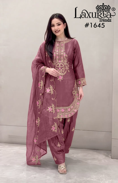Design 1645 Laxuria Trendz Silk Pakistani Readymade Suits Supplier India