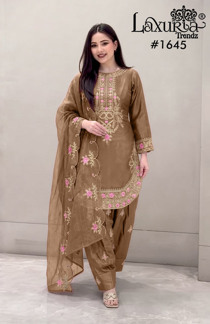 Design 1645 Laxuria Trendz Silk Pakistani Readymade Suits Supplier India
