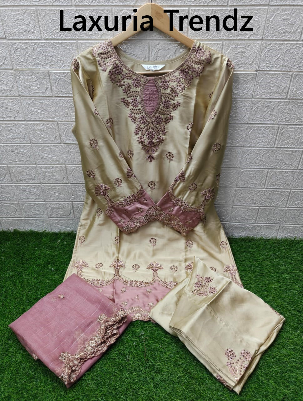 Design 1650 Laxuria Trendz Satin Pakistani Readymade Suits Exporter Ahmedabad