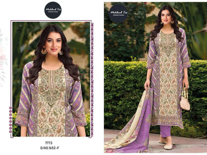 Design 1652 Mehboob Tex Viscose Muslin Pakistani Salwar Suits Wholesale Price