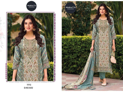 Design 1652 Mehboob Tex Viscose Muslin Pakistani Salwar Suits Wholesale Price