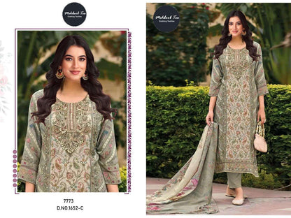 Design 1652 Mehboob Tex Viscose Muslin Pakistani Salwar Suits Wholesale Price