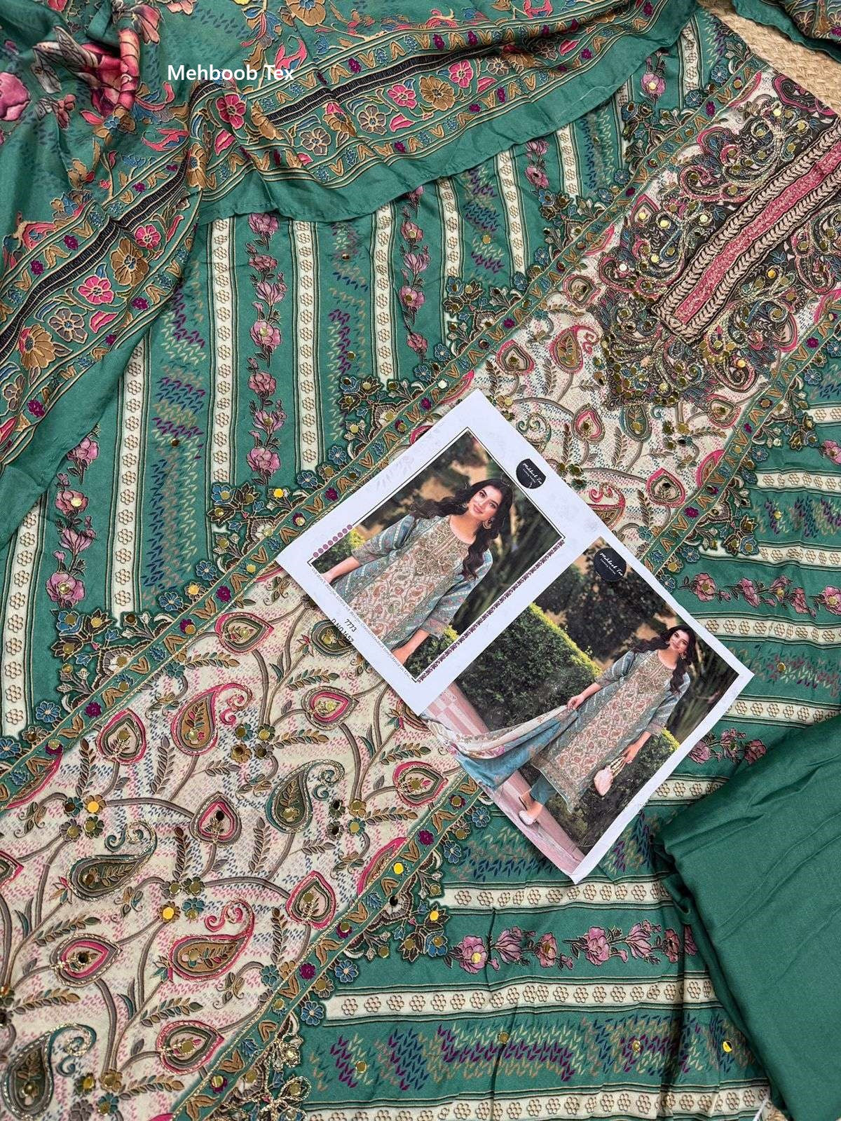 Design 1652 Mehboob Tex Viscose Muslin Pakistani Salwar Suits Wholesale Price