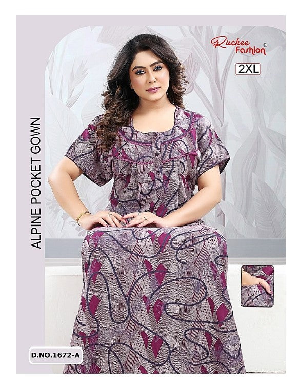 Design 1669-1675 Ruchee Fashion Alpine Night Gowns Wholesaler India