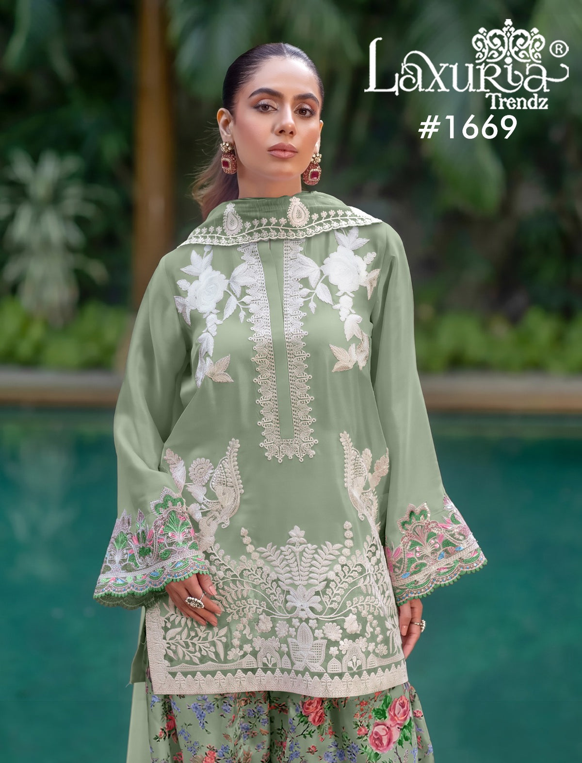Design 1669 Laxuria Trendz Imported Pakistani Readymade Suits Manufacturer