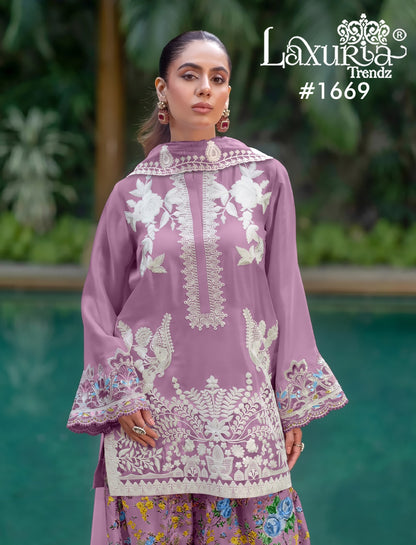 Design 1669 Laxuria Trendz Imported Pakistani Readymade Suits Manufacturer