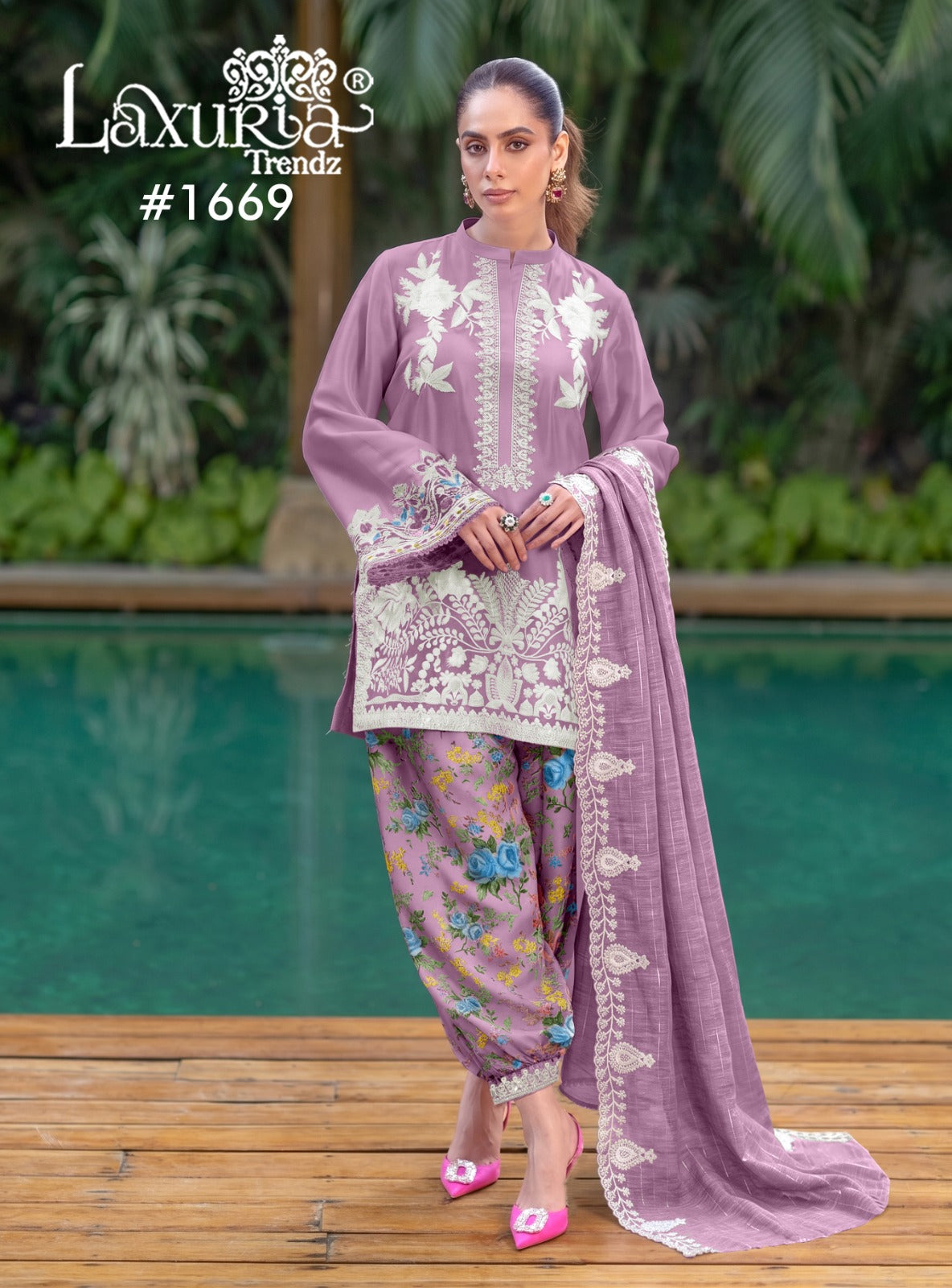 Design 1669 Laxuria Trendz Imported Pakistani Readymade Suits Manufacturer