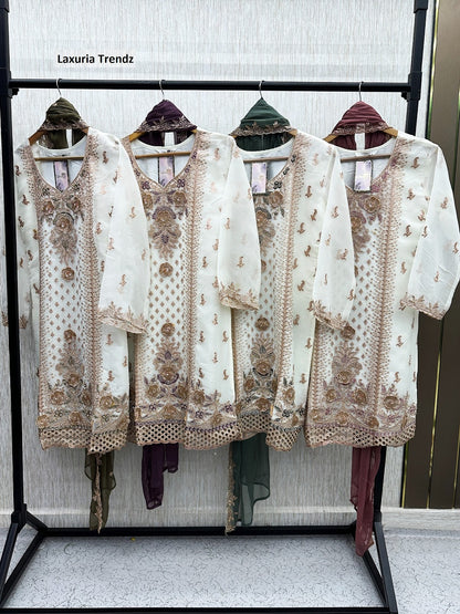 Design 1673 Laxuria Trendz Simmer Pakistani Readymade Suits Manufacturer India