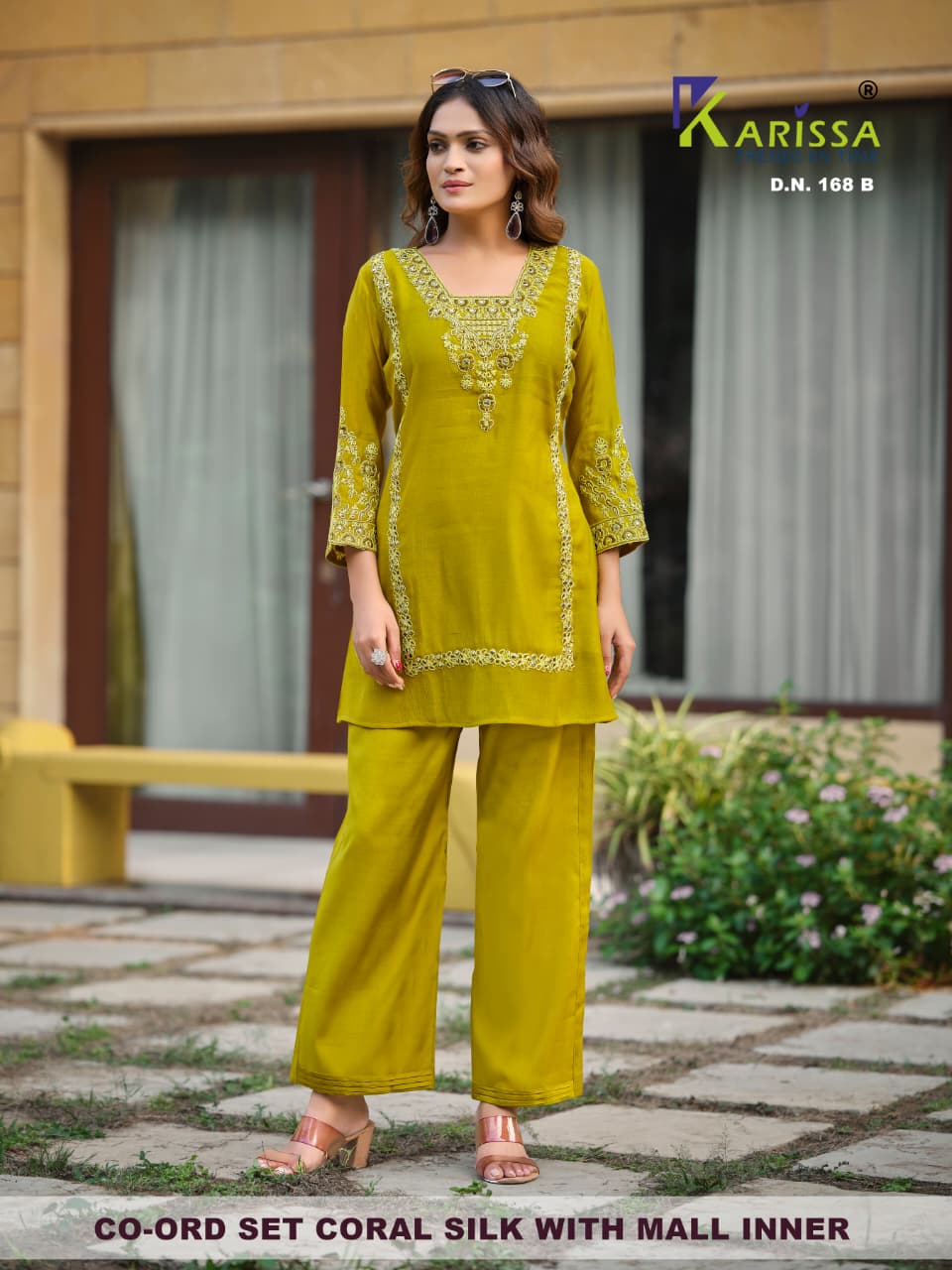 Design 168 -169 Karissa Coral Co Ord Set Exporter Ahmedabad