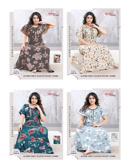 Design 1690-1695 Ruchee Fashion Alpine Night Gowns Wholesale Price