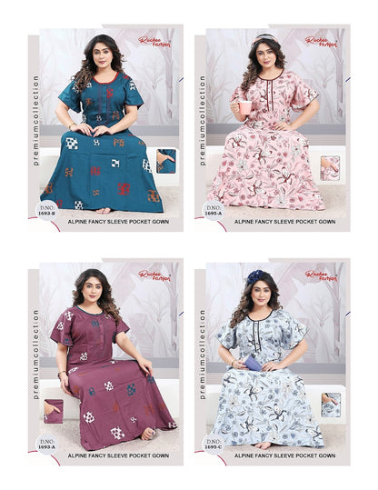 Design 1690-1695 Ruchee Fashion Alpine Night Gowns Wholesale Price