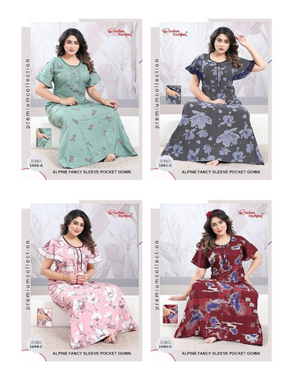 Design 1690-1695 Ruchee Fashion Alpine Night Gowns Wholesale Price