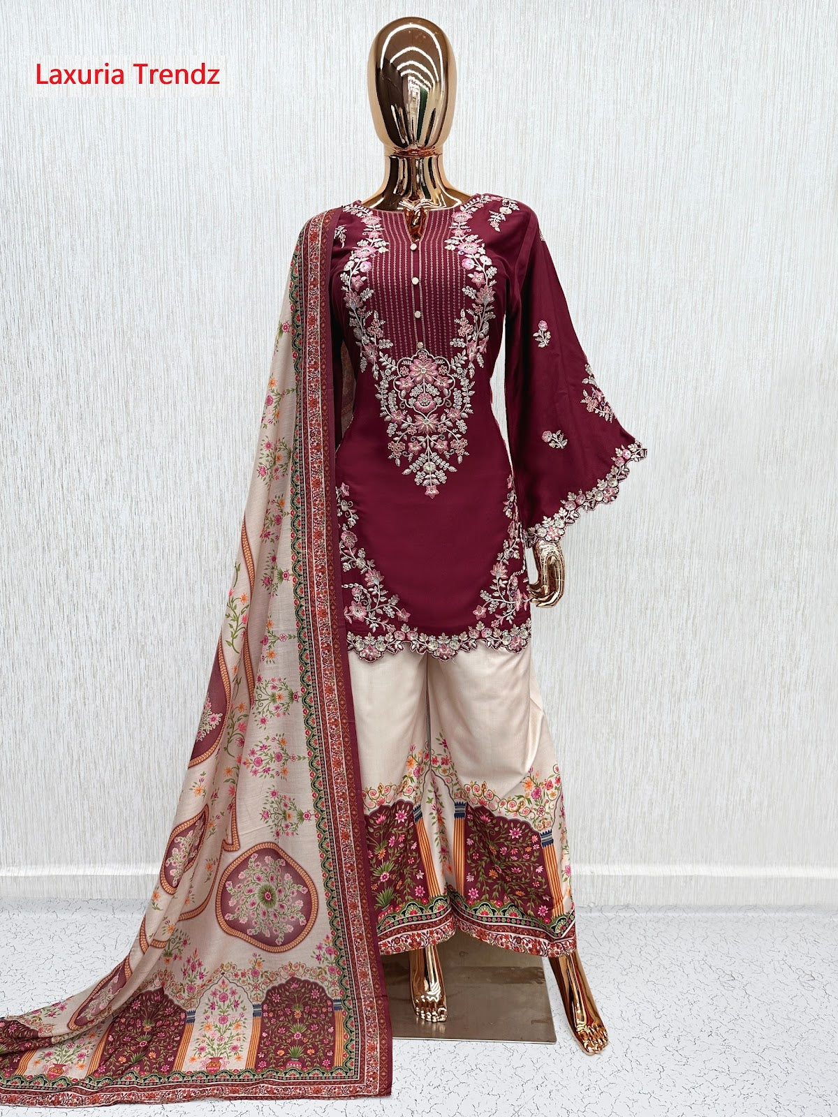 Design 1697 Laxuria Trendz Satin Pakistani Readymade Suits Manufacturer Ahmedabad