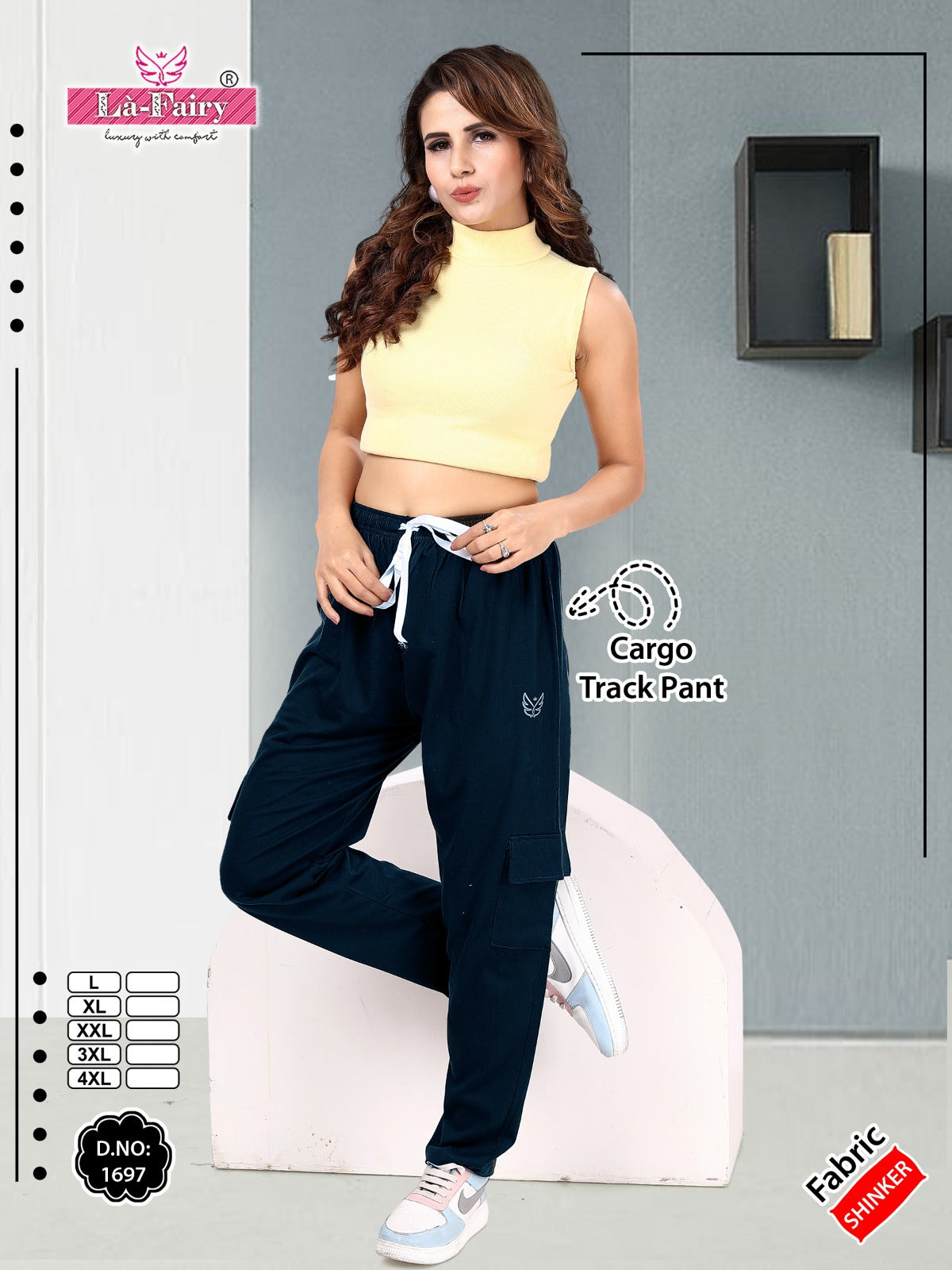 Design 1697 New Colours La Fairy Sinker Women Cargo Pants Supplier Gujarat