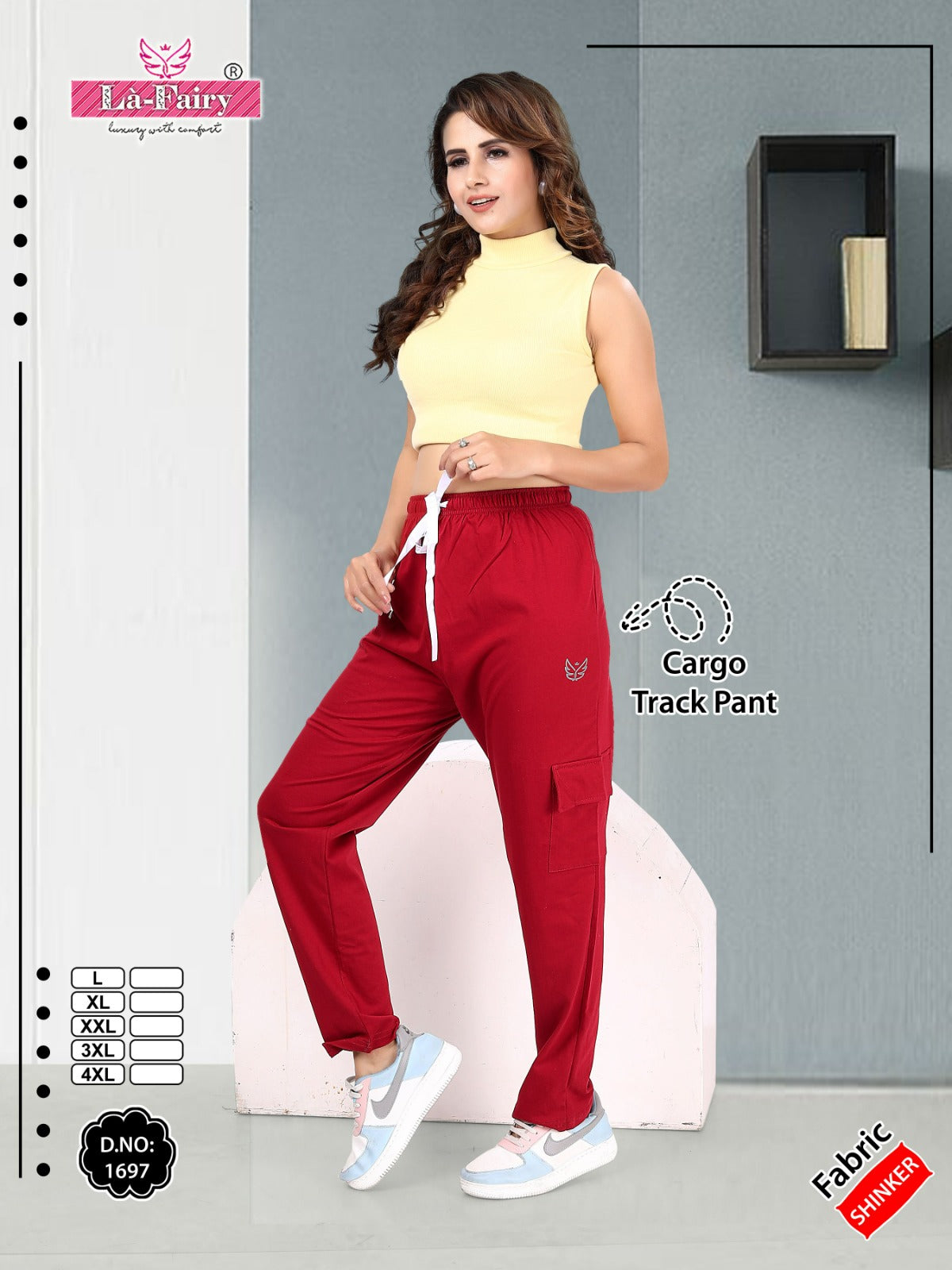 Design 1697 New Colours La Fairy Sinker Women Cargo Pants Supplier Gujarat