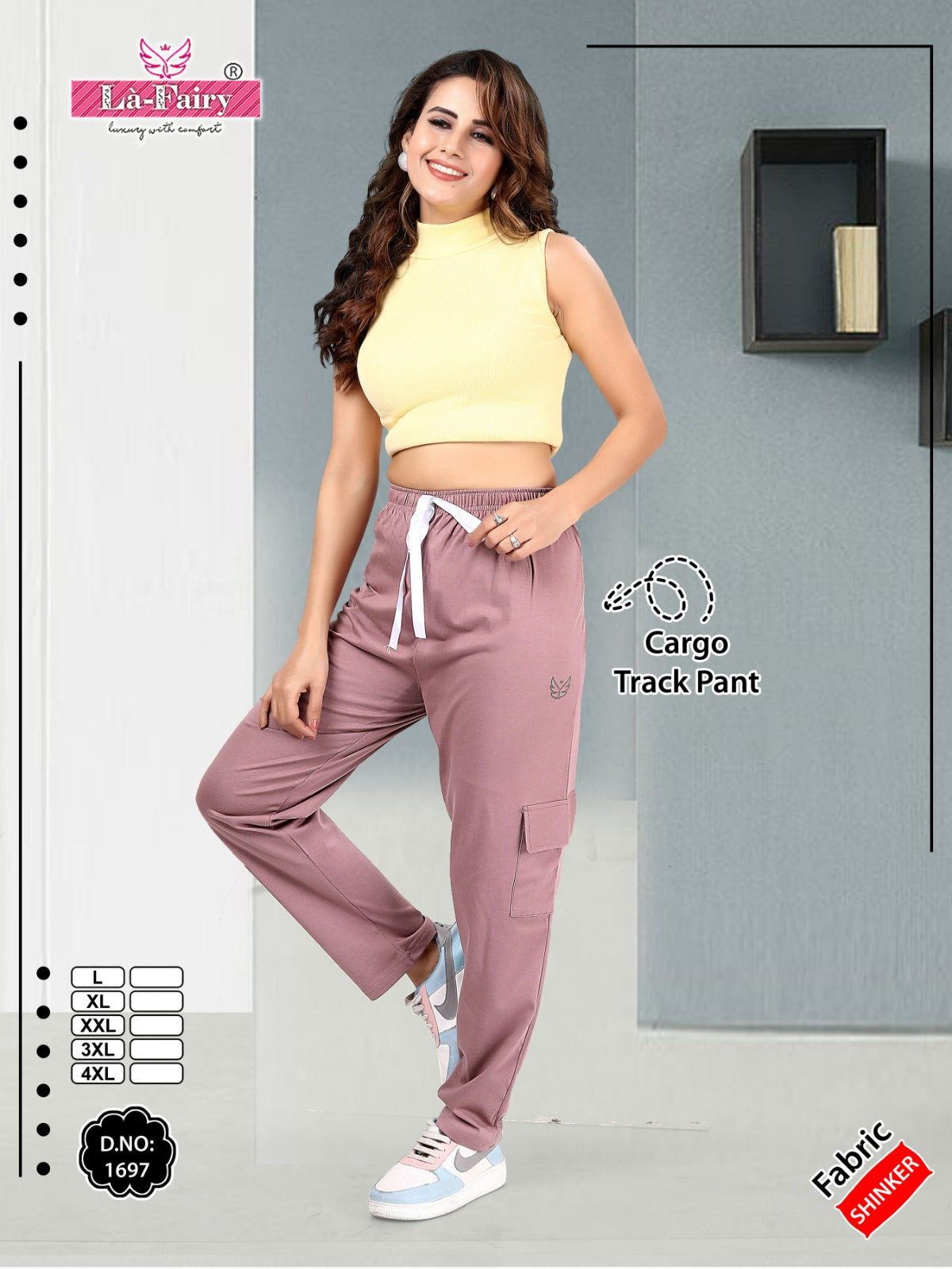 Design 1697 New Colours La Fairy Sinker Women Cargo Pants Supplier Gujarat