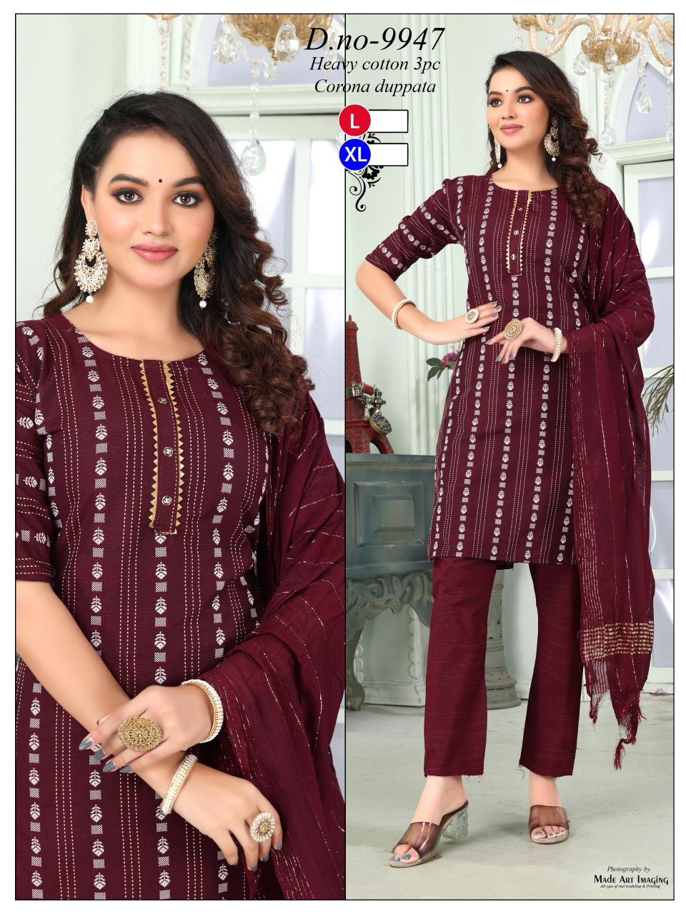 Design 16 Globe Cotton Readymade Pant Style Suits