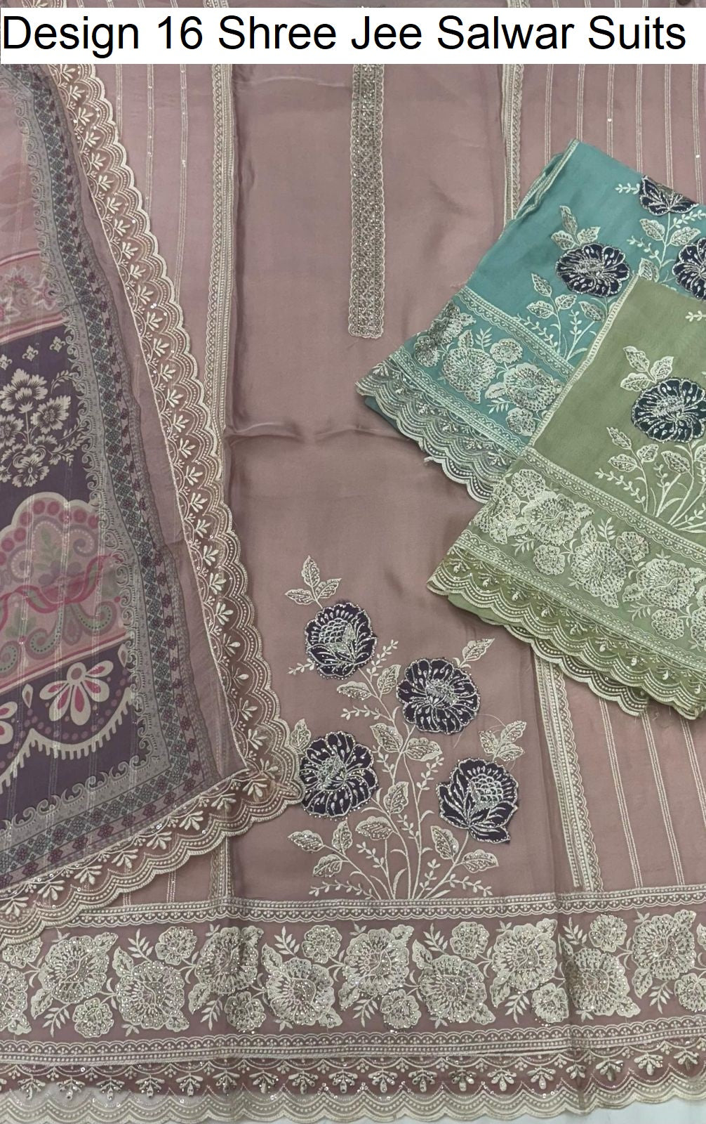 Design 16 Shree Jee Pure Organza Salwar Suits Wholesale