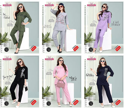 Design 1700 La Fairy Tencil Kurta Night Suits Supplier Gujarat