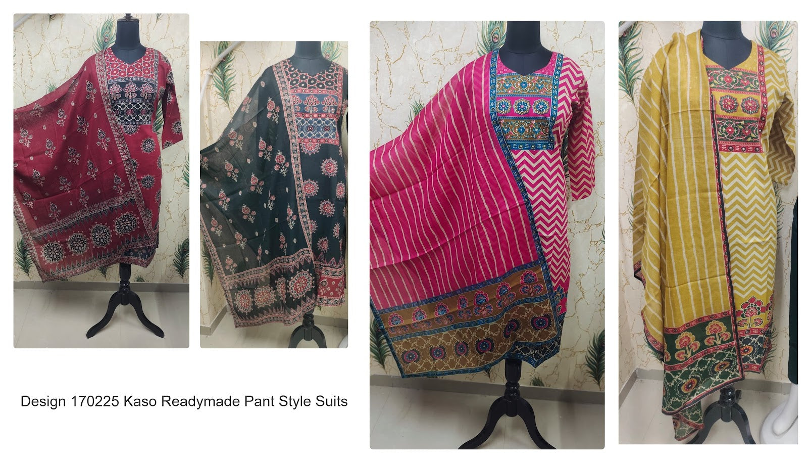 Design 170225 Kaso Cotton Cambric Readymade Pant Style Suits Supplier Ahmedabad