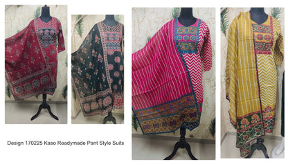 Design 170225 Kaso Cotton Cambric Readymade Pant Style Suits Supplier Ahmedabad